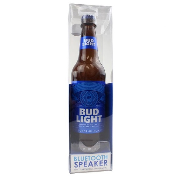 Bud Light Beer Bluetooth Bottle Speaker Portable Wireless w/Rechargeable Battery - Picture 2 of 3